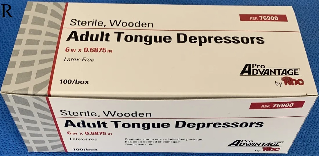 Depressor Tongue Adult Sterile 1'S Professionals' Choice ProAdvantage Size 6 Inch x 11/16 Inch (1/PK 100/BX 10BX/CS) by Pro Advantage  ID 76900